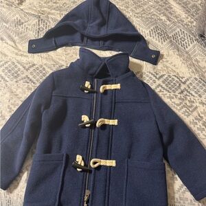 Navy Blue Kids Jacket with Detachable Hood